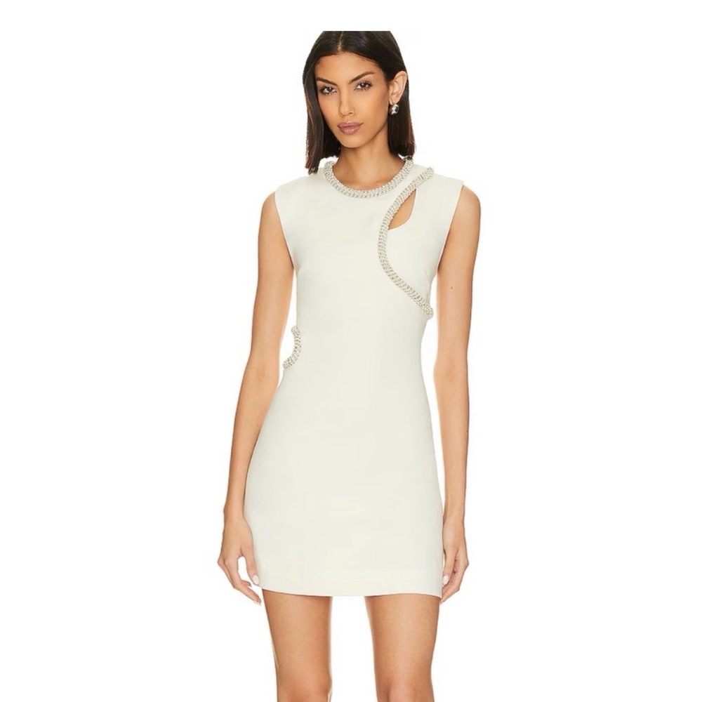 Jonathan Simkhai Ivory Cutout Mini Dress